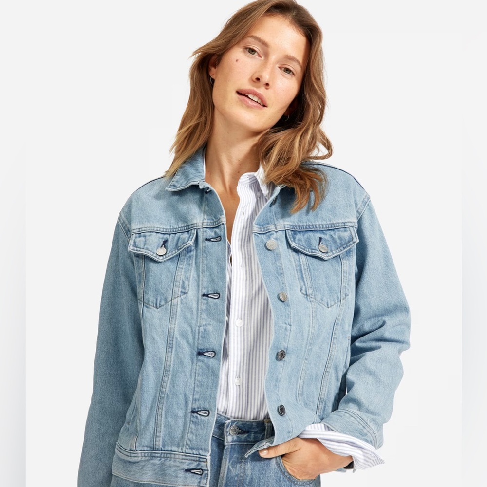 Everlane The Denim Jacket Light Blue Wash Size Xs